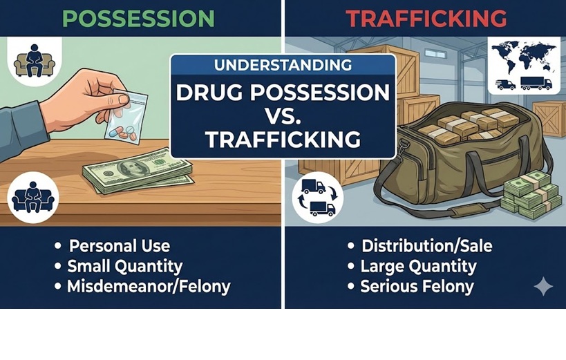 Understanding Drug Possession Vs. Drug Trafficking